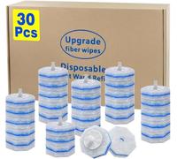 30 Count Toilet Wand Refills for Clorox, Disposable Toilet Brush Compatible with Clorox ToiletWand Cleaning System, Upgrade Fiber Bowl Cleaner Brush for Closestool Cleaning.（not included brush rod）
