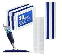 30 Count Ultrathick Microfiber Mop Pads Refills for Bona Hardwood Floor Cleaner & All 15''-17''Hook & Loop System Mop.Disposable Heavy Duty Mopping Pads for Floors Cleaning.