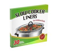 30 Counts Slow Cooker Liners and Cooking Bags Extra Large Size Cooking Bags Fit 6-10 Quarts Slow Cooker,Oval & Round Pot,14"x 22",BPA Free,