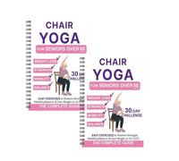 30-Day Chair Yoga for Weight Loss Spiral Notebook, Weight Loss Journal Includes Clear Chair Yoga Poses, Routines, and Progress Tracking, Easy WeightLoss & Toning for Seniors Beginners Adultsm (2PCS)