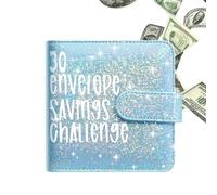 30-Day Challenge Binder, 30-Day Challenge Envelope Folder - Book Savings Challenges, Savings Book for Financial Planner, Money Envelopes for Stowing Cash, Tracking