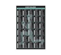 30-day Challenge List, Exercise And Fitness Inspiration Canvas Poster Bedroom Decor Landscape Office Room Decor Gift Unframe: 16x24inch(40x60cm)