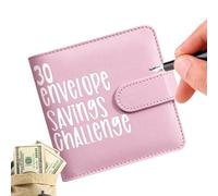 30 Day Envelope Challenge Binder, Budget Book with Money Envelopes | Money Saving Envelope Binder Budget Book,Planning Book with Card Slot for