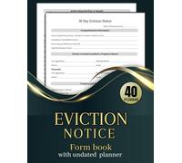 30-Day Eviction Notice Form Book With Undated Planner: A Simple Legal Form to Request Rent Payment or Vacate a Rental Property