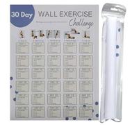 30 Day Fitness Challenge Poster, Quick Planning Workout Challenge Log Sheet, Wall Blank Exercise Planner Poster For Youth Women Teenagers Men
