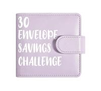 30 Day Money Saving Challenge Book, A8 Budget Planner Binder with Cash Envelopes, Finance Mini for Stud PU Leather Organiser