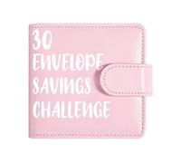 30 Day Money Saving Challenge Book, A8 Budget Planner Binder with Cash Envelopes, for Stud Mini Organiser Leather Finance PU