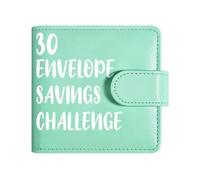30 Day Money Saving Challenge Book, A8 Budget Planner Binder with Cash Envelopes, for Stud Organiser Leather Finance Mini PU