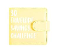 30 Day Money Saving Challenge Book, A8 Budget Planner Binder with Cash Envelopes, Leather for Stud Finance PU Organiser Mini