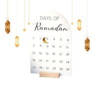 30 Days Countdown Calendar, Movable Magnet as Advent Decoration, Countdown Calendar Decoration Made of Wood and Acrylic, for Indoor Decoration, on Table, Fireplace, Office, Bedroom, Living Room, U