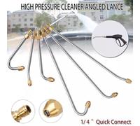30 Degree, 90 Degree, U Shape Angled Lance Extension for Pressure Washers with 1/4 Inch Male Quick Connect Compatible with Most Gas Powered Units Up to 5000 PSI (17cm-90)