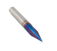 30 Degree Engraving V Groove Router Bit, 1/4 Inch Shank TiAlN Coated Carbide V Bit, 3 Flute Chamfer End Mill for CNC Engraving, Chamfering, Lettering, Sign Making, Wood, MDF, Acrylic, Aluminum