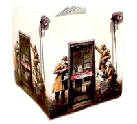 (30+ Designs) Passport Cover Holder Protector Wallet Case Mens Womens for Travel Holiday & Luggage Tag Options (Banksy Spy)