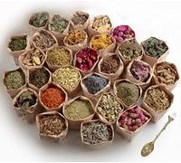 30 Dried Herbs with Crystal Spoon for Witchcraft Supplies and Tools Protection Herbal Magic Wiccan Spells for Wicca Altar