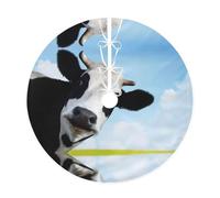 30" Elegant Christmas Tree Skirt - Cow Patterns Full-Print Perfect for Xmas, Halloween, and New Year Decorations
