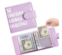 30 Envelope Savings Challenge Book,30 Days Money Saving Challenge Coin Envelope Budgetstorage Book,Reusable Money Budget Binder or Cash Envelopes,for Office,Home and Couples Plan for The Future