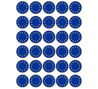 30 EU European Union Flags PRE CUT Cupcake Toppers Premium Edible Wafer Paper Fairy Cake Toppers Birthday Celebration Cakes Decorations Party NO CUTTING REQUIRED