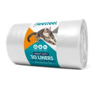 30 Extra Large Cat Litter Tray Liners on a Roll Scratch Resistant and Leak Proof Cat Litter Plastic Bags Litter Tray Bags, 103x53cm