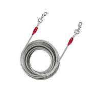 (30 Feet) Heavy Duty Dog Tether - Tie Out Cable - 10ft 20ft 30ft Long Chains for Outside - 125 lbs Lead Leash for Spiral Stake Outdoor Camping Travel