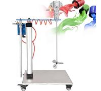 30 Gallon Paint and Mud Mixer - 1/4HP Pneumatic Air Agitator for Efficient Mixing, Blending and Stirring - Heavy Duty Machine for Home and Industrial Use