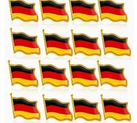 30 German Flag Brooches And 1 Storage Box, Classic Flag Elements, Small And Chic Metal Texture, Clothing Embellishment Collection Decoration.