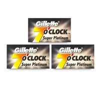 30 Gillette 7 o' Clock Super Platinum Razor Blades