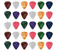30 Guitar Picks 6 Different Thicknesses Celluloid Pick Guitar 0.5 mm 0.58 mm 0.75 mm 0.84 mm 1.0 mm 1.2 mm for Bass Ukulele Electric Guitar