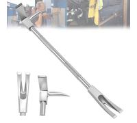 30" Halligan Bar Firefighter Tool, Forged Steel Entry Tool, 3-in-1 Axe Head Spike Fork, Firefighter Tools with Metal Cutting Claw, Fork Gap Design, for Emergency Rescue Demolition Work 60cm/24 in