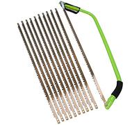 30” Heavy Duty Bow Saw Tree Wood Branch Log Cutter with 10 Spare Blades
