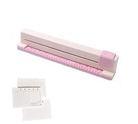 30 Hole Paper Punch, Adjustable Manual Hand Push Puncher for A4/A5/A6/A7/B5/B6/B7 Paper, 5-Sheet Capacity Loose Leaf Binding Machine, Compatible with Discbound Notebooks, Spiral Coils (Pink)