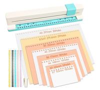 30 Hole Paper Punch, Binding Machine for Planner, A4 A5 A6 A7 B5 B6 B7 Hole Puncher with 5 colors loose leaf binding spines and 1 binder ring opener