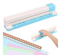 30 Hole Paper Punch, Binding Machine for Planner, A4 A5 A6 A7 B5 B6 B7 Loose Leaf Paper Punching Machine, Portable Desktop Binding Punch for Office Notebook Scrapbook Journals(Checkered style)