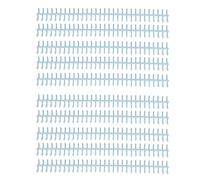 30 Hole Plastic Wire Binding Spines 12mm Diameter DIY Cuttable A4 Closed Column Lock Design for Office Document Organizing 10PCS (Light Blue)