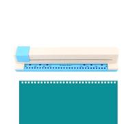 30 Hole Puncher - 37x6.5x6.2cm Adjustable Craft Punch | 5-Sheet Capacity Planner Tool For Office | Hand Push Paper Perforator For School