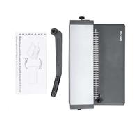 30 Hole Spiral Coil Binding Machine, Adjustable Margin Punch Binder for Letter A4 A5 Paper, 5.5mm Hole Diameter with 2.5mm 4.5mm 6.5mm Settings, Alloy Steel Book Binding Machine fo