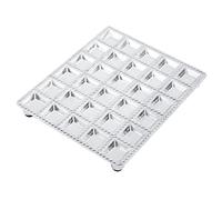 30 Hole Square Ravioli Maker Mould, Aluminum Ravioli Dumpling Pastry Mould Maker with Nonslip Rubber Foot Insert