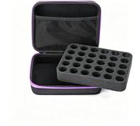 30 Holes Essential Oils Storage Carry Bag, Purple | EVA Material, With Handle, For 5ml 10ml 15ml Bottles, Portable Carry Case