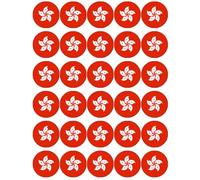 30 Hong Kong Flags Cupcake Toppers Edible Wafer Paper Fairy Cake Toppers Birthday Cake Decorations