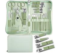 30 in 1 Manicure Cutters 30 Pcs Nail Clipper Set Household Steel Manicure Kit Nail Clippers Pedicure Nail Sciss,Green 30 in1,U
