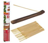 30 Incense Sticks & Wooden Holder Burner Citronella Fragrance Scents