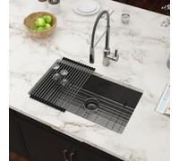 30 Inch Black Undermount 16 Gauge Stainless Steel Kitchen Sink