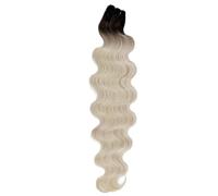 30 inch Body Wave Hair Extensions,Sew in Weft Long Synthetic Hairpiece Weave 200 g(Blonde Bayalage)