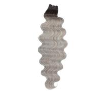 30 inch Body Wave Hair Extensions,Sew in Weft Long Synthetic Hairpiece Weave 200 g Easy Installation and Removal(Ombre Grey)