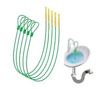 30 Inch Drain Snake Sink Unblocker Tools (5 Pack), with Twist Handle | Flexible & Unbreakable Drain Unblocker Tool, Long Hair Clog Remover Drain Sticks for Bathroom Sinks, Shower, Kitchen and Tub