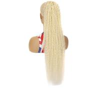 30 inch Drawstring Ponytail for Women,Boho Box Braids with Long Wavy Synthetic Hairpiece for Daily Use(LSS30-613)