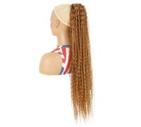 30 inch Drawstring Ponytail for Women,Boho Box Braids with Long Wavy Synthetic Hairpiece for Daily Use Hair Extension for Daily Use(LSS30-27)