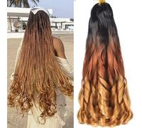 30 inch French Curly Braiding Hair 8 Pack Loose Wavy Spiral Curl Braids Crochet Hair Deep Wave Synthetic Extensions Pre Stretched Bouncy Braiding Hair