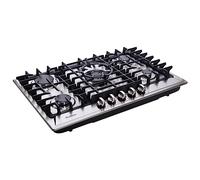 30 Inch Gas Cooktop Built-in 5 Burners Stainless Steel Gas Stovetop LPG/NG Convertible Dual Fuel Gas Hob DT5703