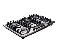 30 Inch Gas Cooktop DT57043 Built-in Stainless Steel 5 Burners Gas Stovetop LPG/NG Convertible Dual Fuel Gas Hob