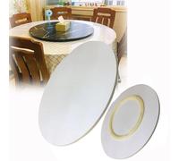 30 Inch Large Dining Table Turntable 24 Inch Rotating Serving Tray Heavy Duty Serving Plate Imitation Black Marble Color (Color : Beige, Size : 70cm/27)